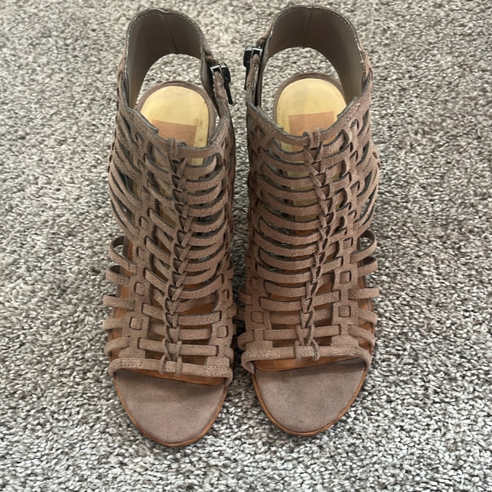 Dolce Vita Suede Open Toe Open Heel Booties